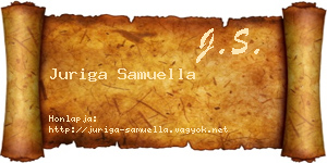 Juriga Samuella névjegykártya